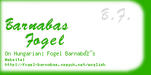 barnabas fogel business card